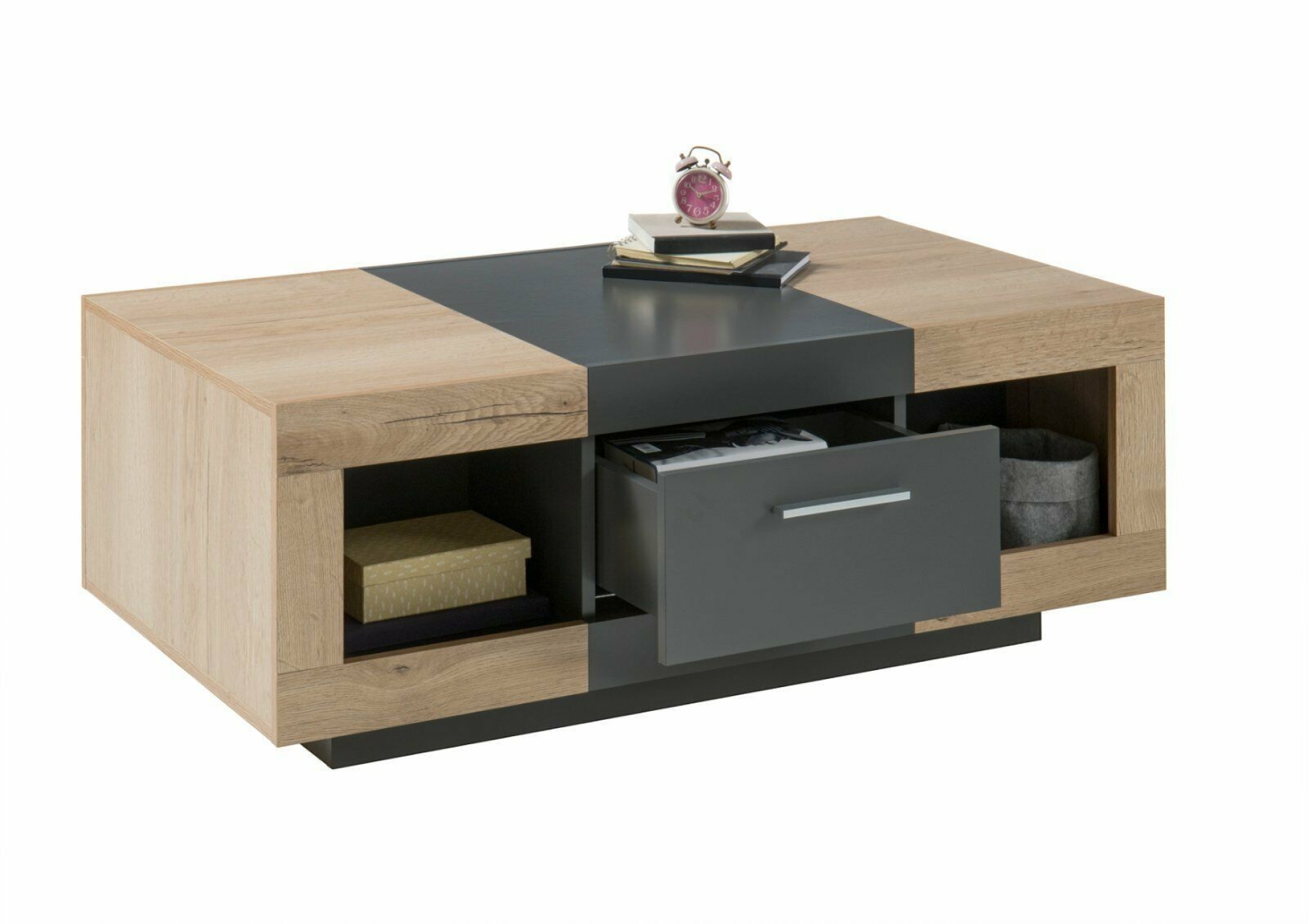 Couchtisch »Tessino« San Remo Eiche/Grau Schublade