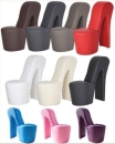 High Heel Sessel diverse Farben Schuhsessel Kunstleder