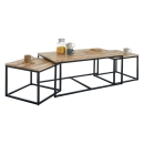 Couchtisch »Harry« 3tlg. Mango Massivholz Metall